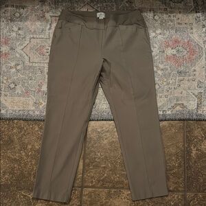 Chico's Tan Dress Pants Flat Front Straight Leg